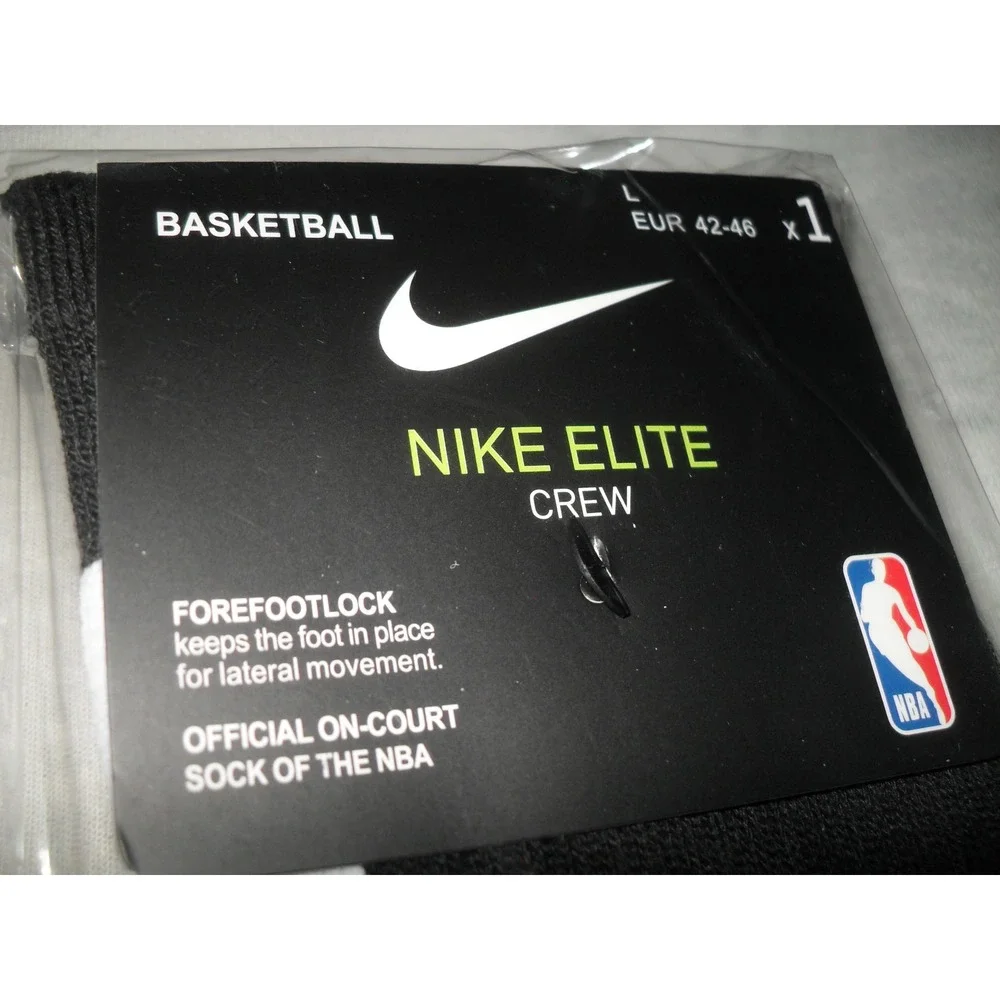 Nike NBA Elite Crew Socks ATL Hawks GS Basketball Official On-Court Large 2 Pair